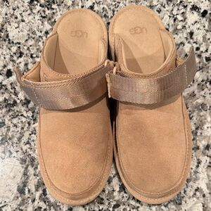 UGG Brown Suede Slip-On Sandals